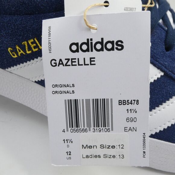 Adidas Gazelle Men\'s Size 12 Athletic Running Shoe Blue White Footwear Sneakers main image 9